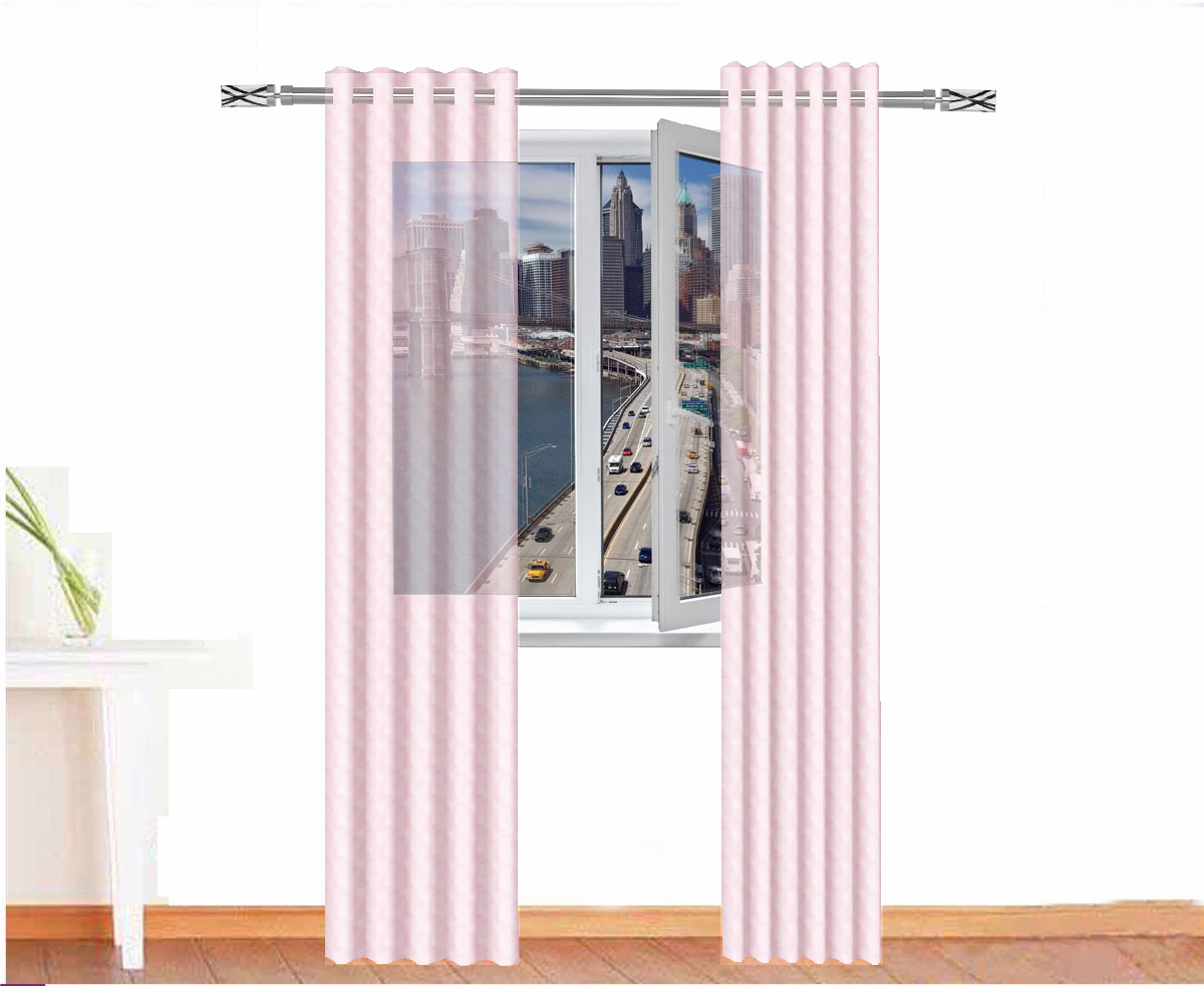 CORTINA VISILLO ANUBIS LINO COLOR ROSA SALMÓN CORTINARTE