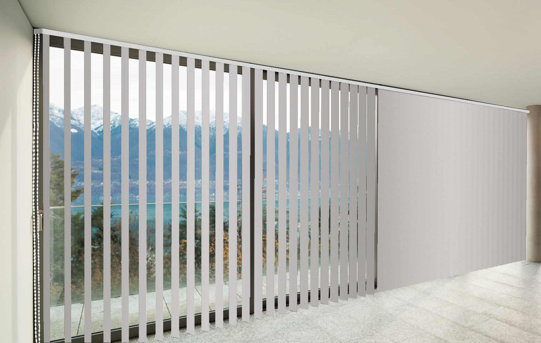 CORTINAS DE LAMAS VERTICALES TRASLÚCIDO MIAMI COLOR GRIS-051