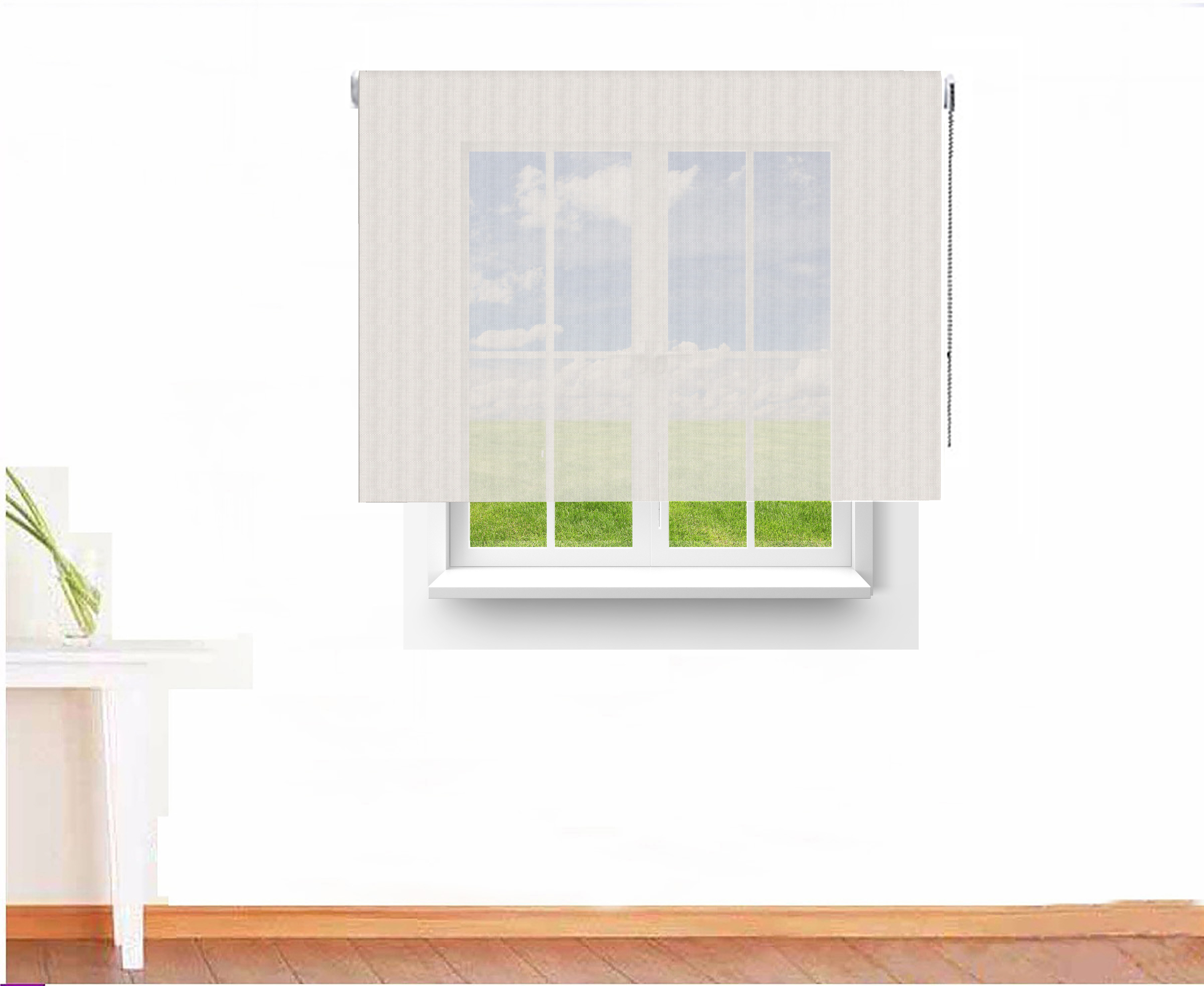 ESTOR ENROLLABLE SCREEN 3500 IGN÷FUGO COLOR BLANCO-GRIS PERLA