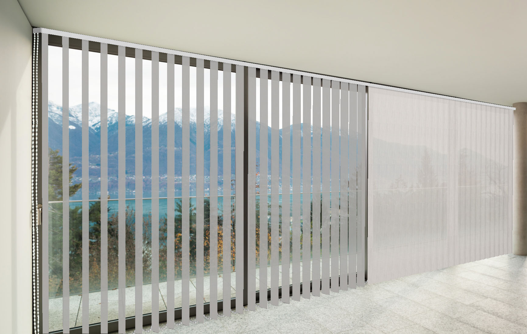 VERTICALES SCREEN 3500 IGNÍFUGO COLOR BLANCO-GRIS PERLA