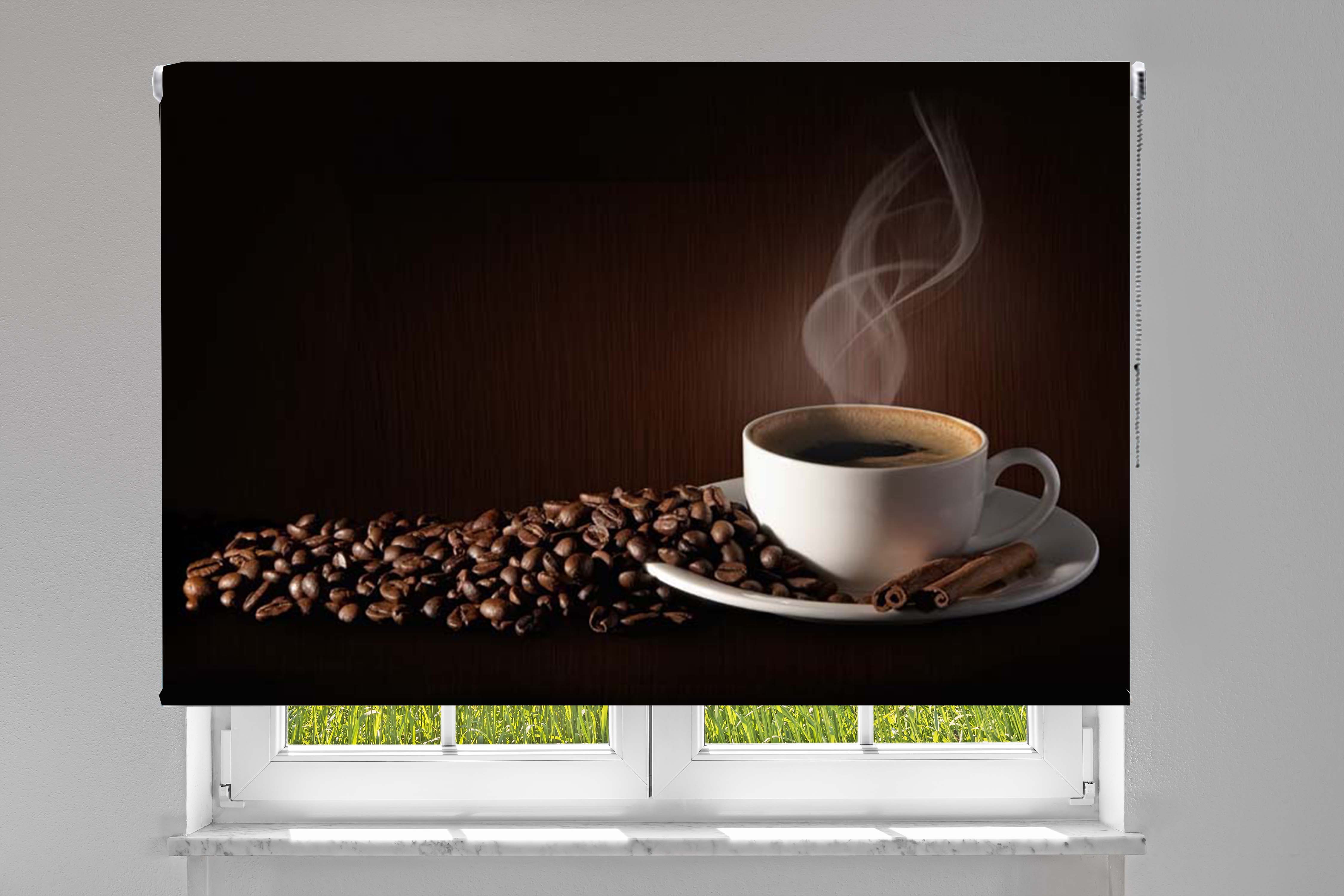 ESTOR ENROLLABLE SERIGRAFIADO COCINA TAZA DE CAFE CORTINARTE