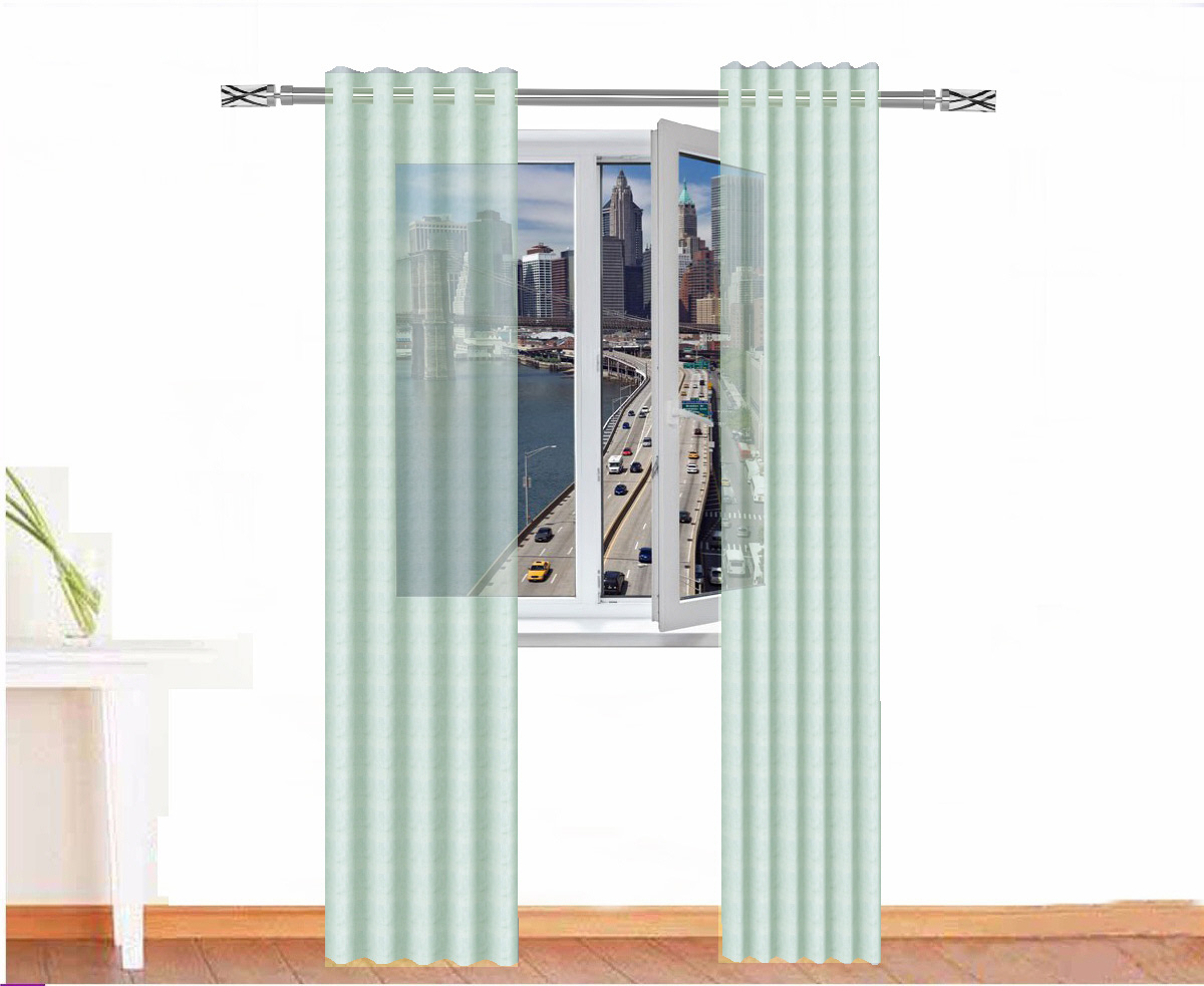 CORTINA VISILLO ANUBIS LINO COLOR AZUL COLUMBIA CORTINARTE