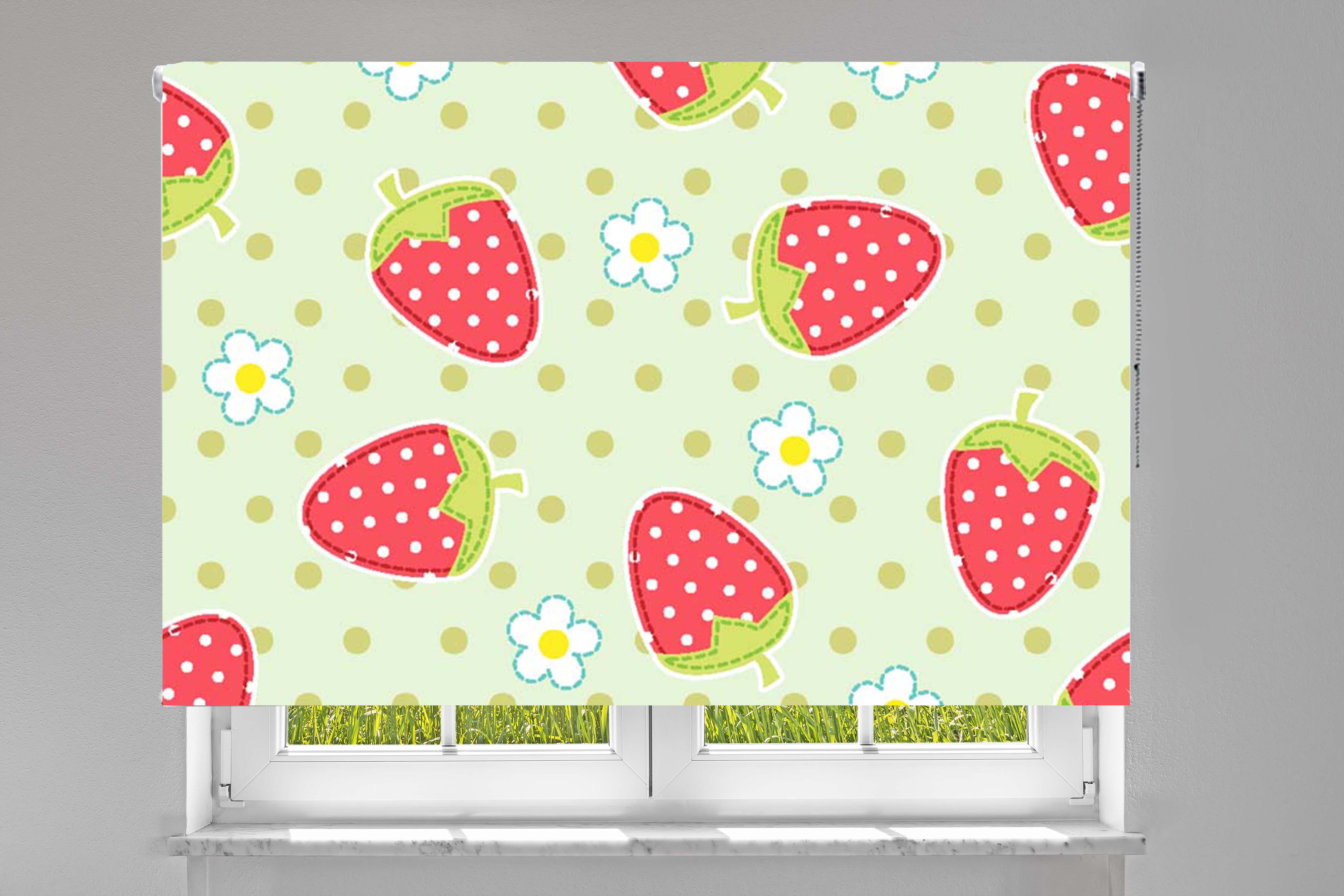 ESTOR ENROLLABLE SERIGRAFIADO COCINA FRESAS Y FLORES CORTINARTE