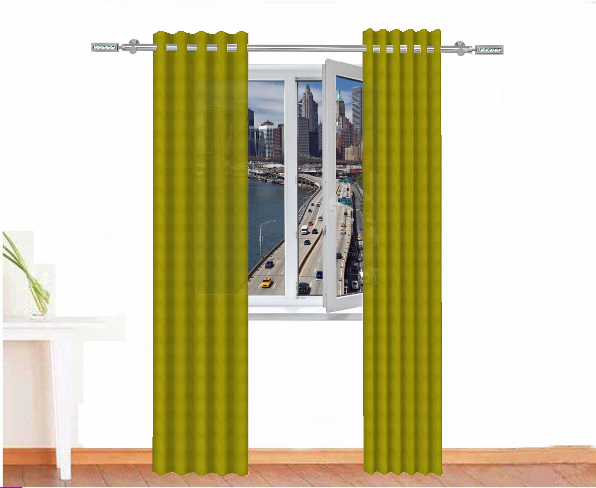 CORTINA DECORATIVA SEJMET COLOR VERDE PISTACHO
