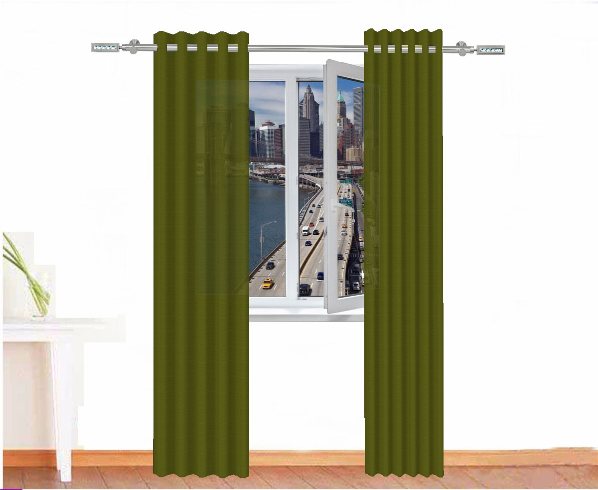 CORTINA DECORATIVA SEJMET COLOR VERDE MALAQUITA