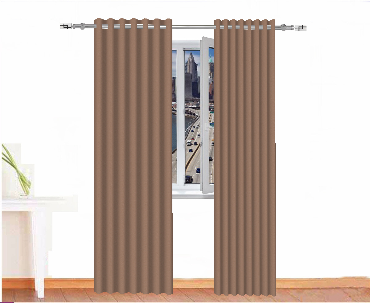 CORTINA OPACA BASTET COLOR BEIGE OSCURO