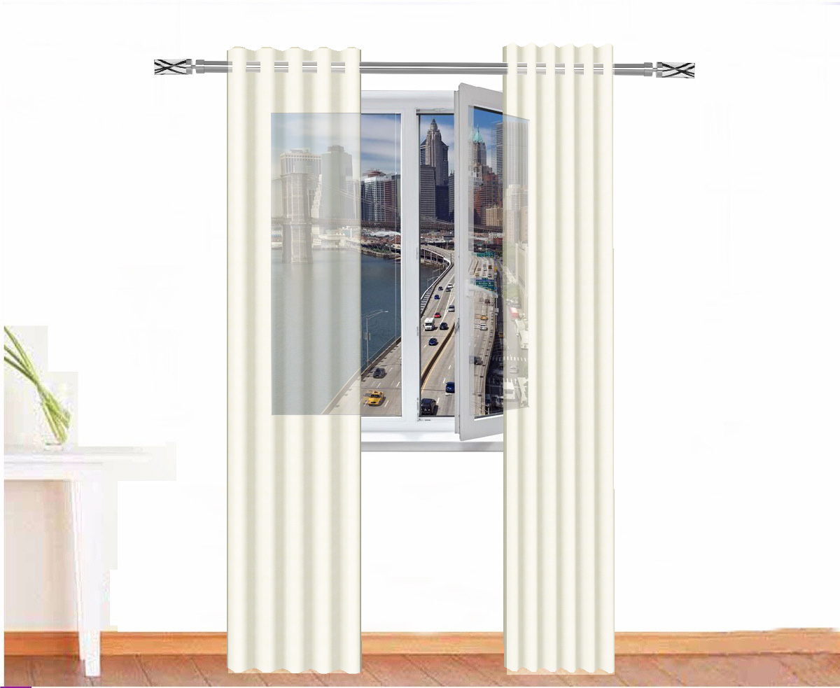 CORTINA VISILLO ANUBIS LINO COLOR BLANCO ROTO CORTINARTE