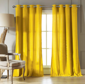 CORTINAS DECORATIVAS LONETA AMON AMARILLO CORTINARTE