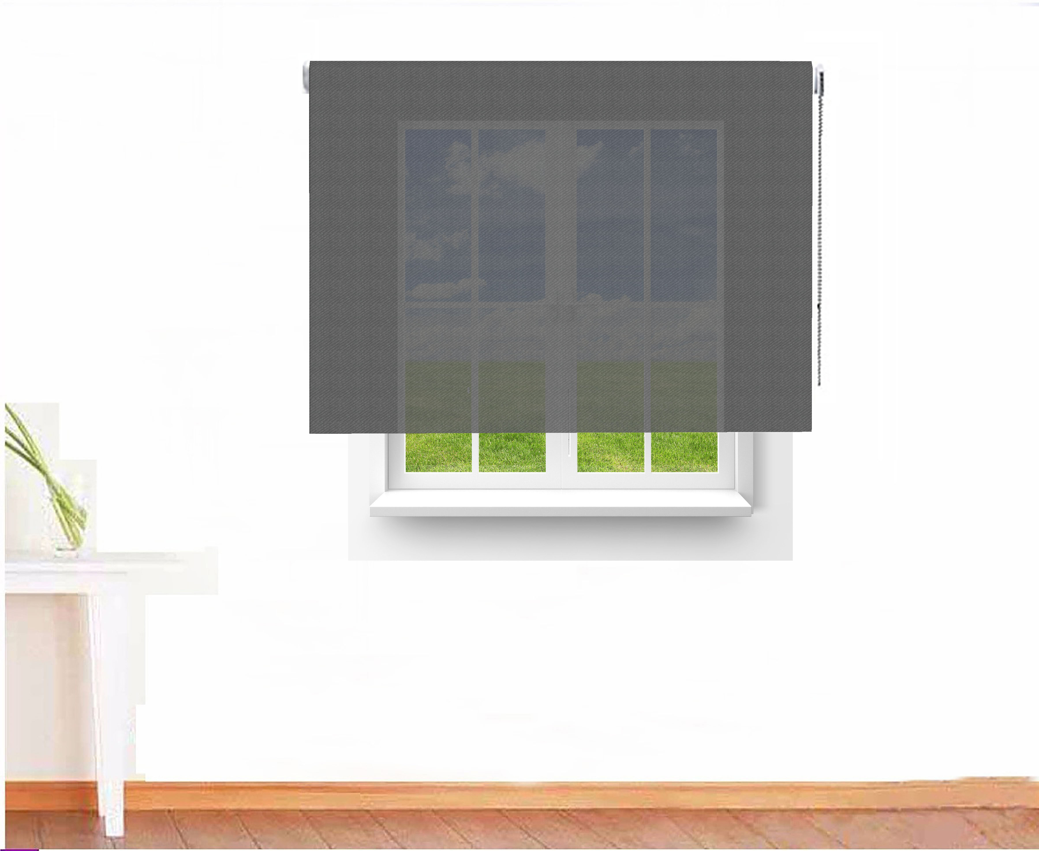 ESTOR ENROLLABLE SCREEN 6000 IGNÍFUGO COLOR GRIS OSCURO GRIS OSCURO