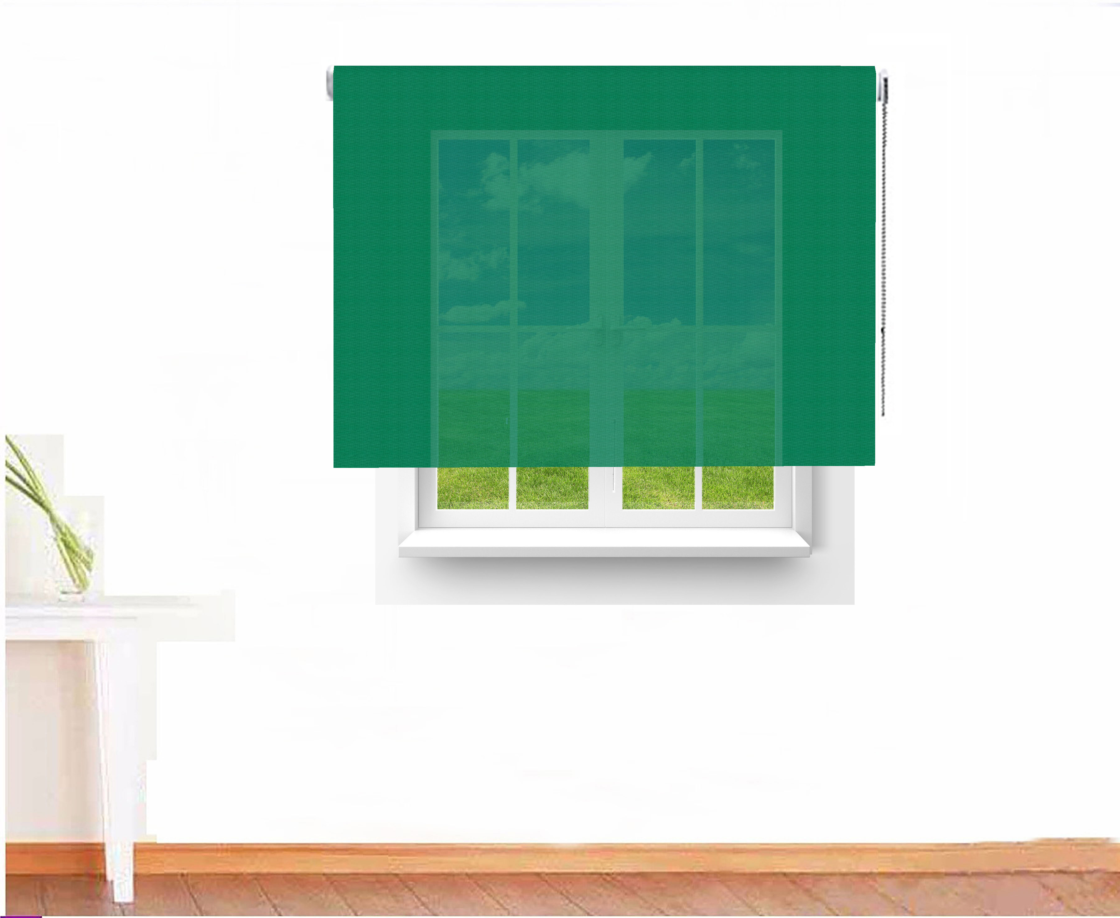 ESTOR ENROLLABLE SCREEN CRYSTAL IGNÍFUGO COLOR VERDE