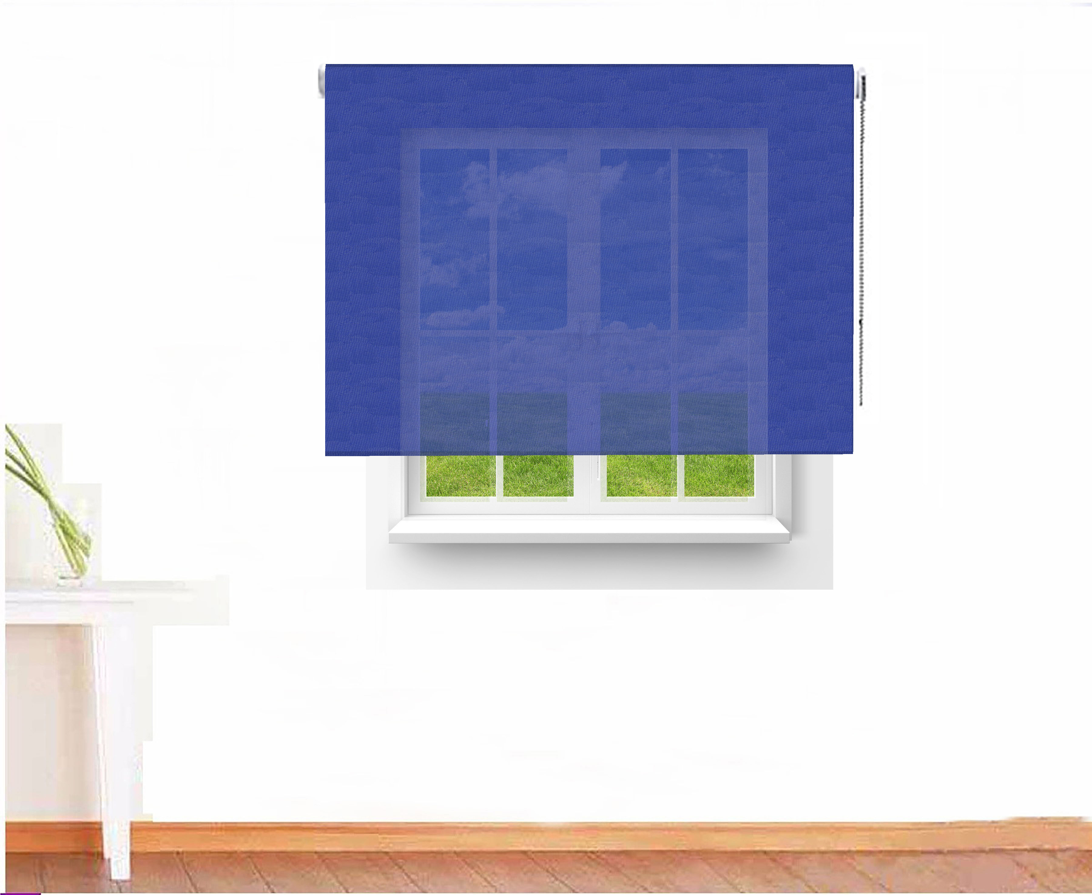 ESTOR ENROLLABLE SCREEN CRYSTAL IGNÍFUGO COLOR AZUL