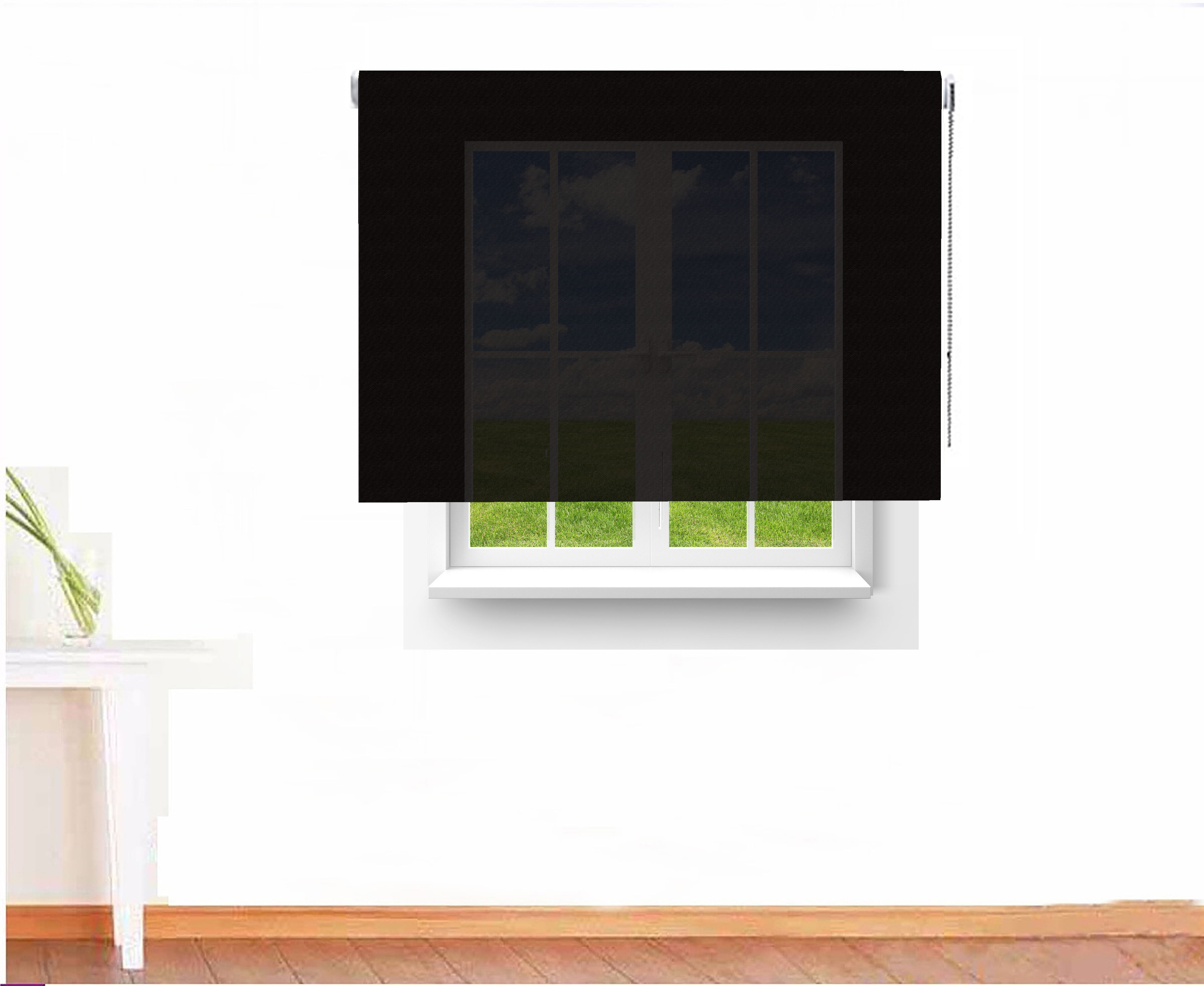 ESTOR ENROLLABLE SCREEN 6000 IGNÍFUGO COLOR NEGRO NEGRO