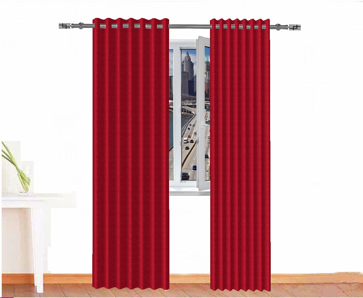 CORTINA OPACA APOLO IGNÍGUGO COLOR ROJO CORAL