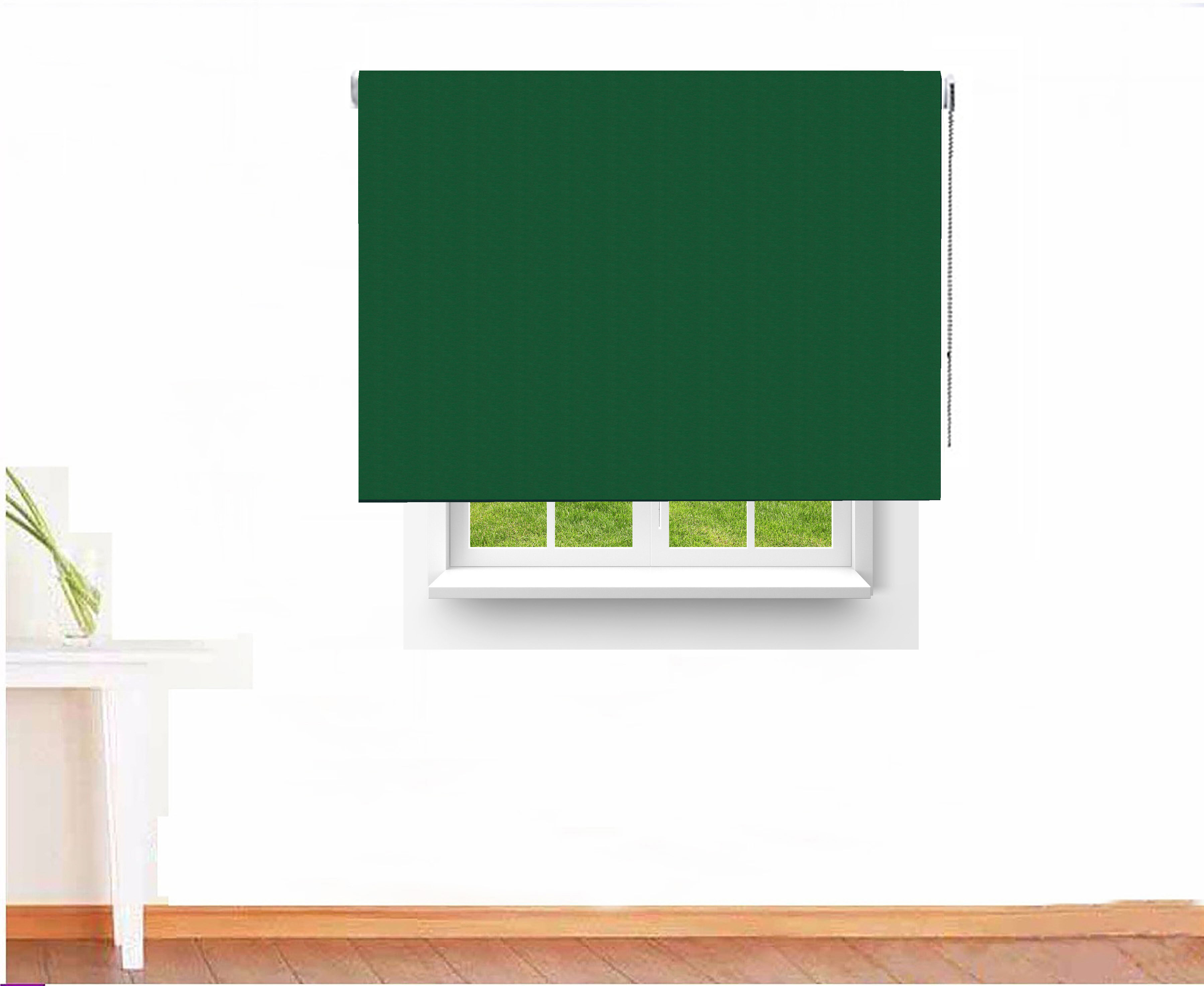 ESTOR ENROLLABLE OPACO C BLACK OUT COLOR VERDE BOSQUE