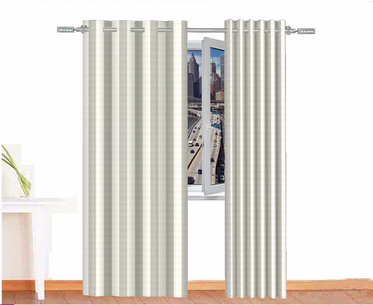 CORTINA DECORATIVA THOR COLOR BLANCO OCRE