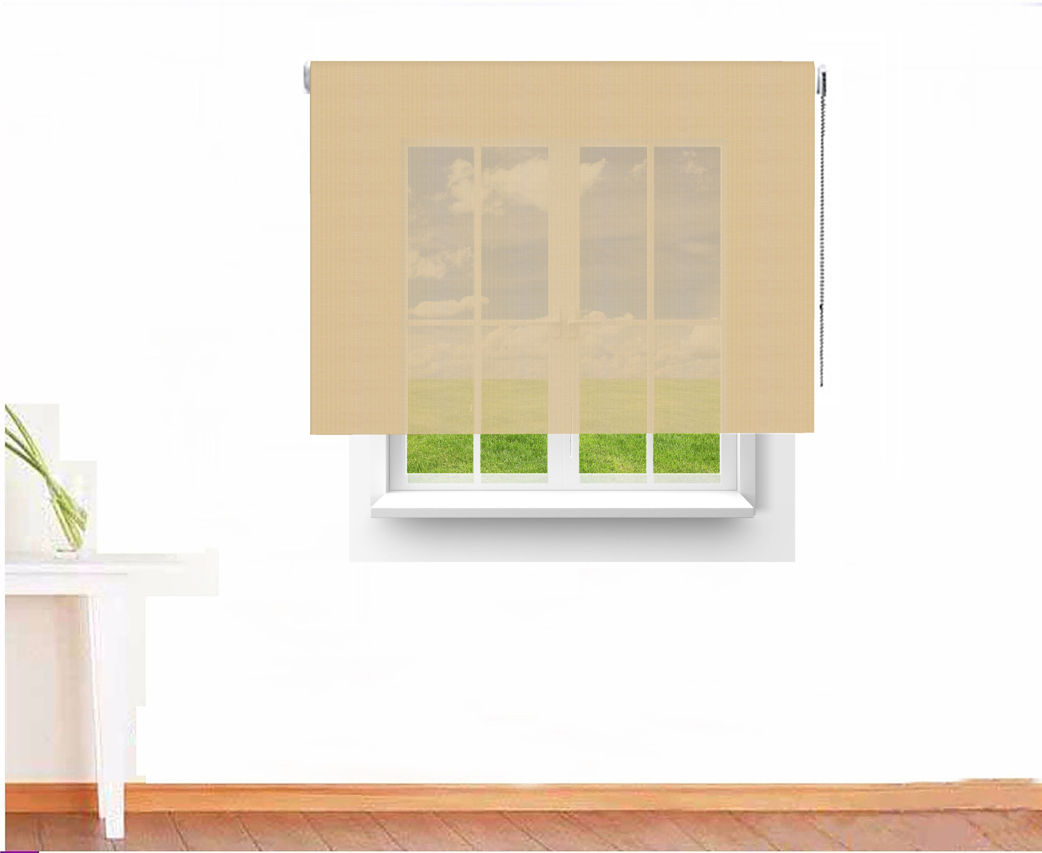 ESTOR ENROLLABLE SCREEN CRYSTAL IGNÍFUGO COLOR SABLE
