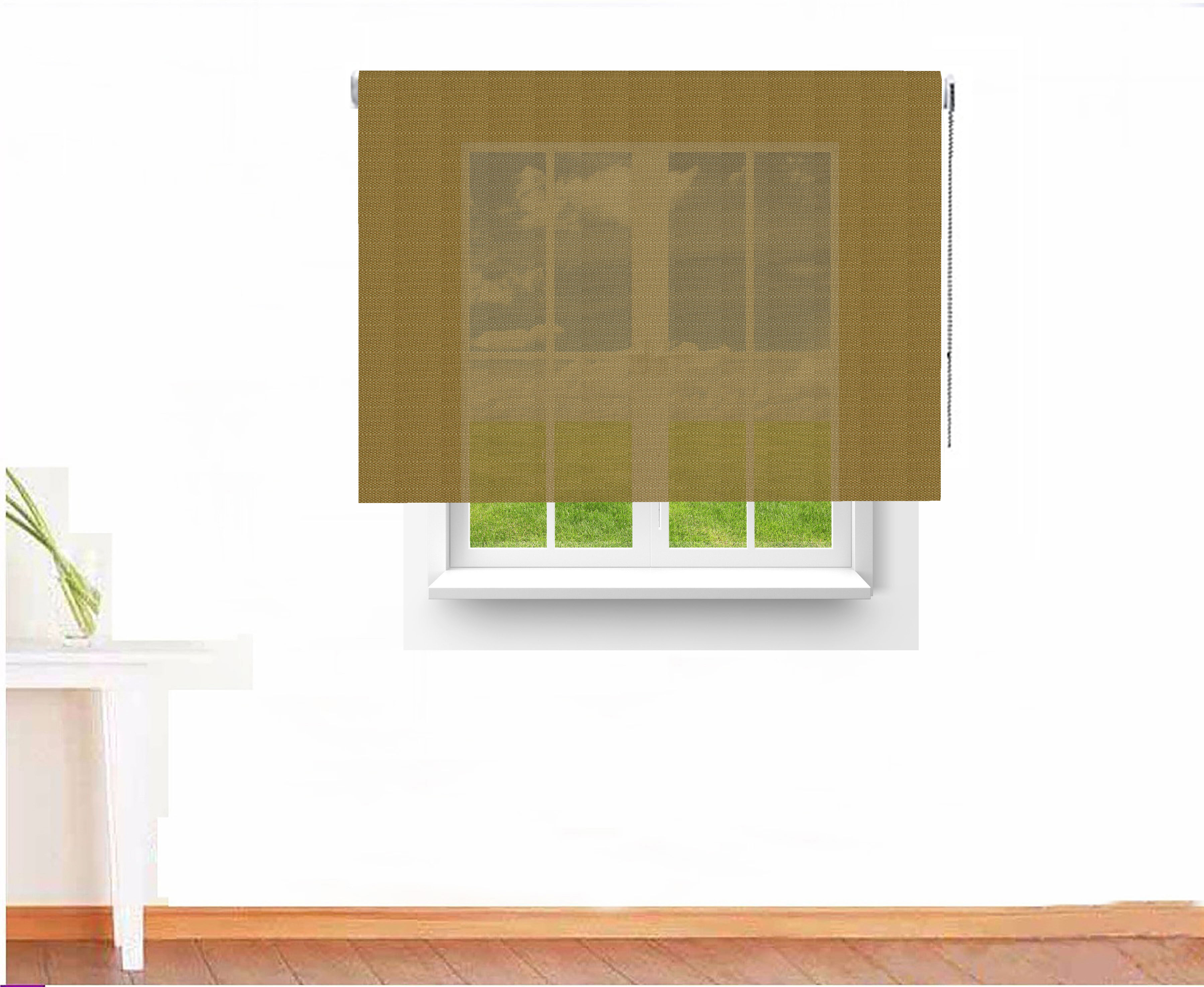 ESTOR ENROLLABLE SCREEN ATENEA IGNÍFUGO COLOR ORO NARANJA
