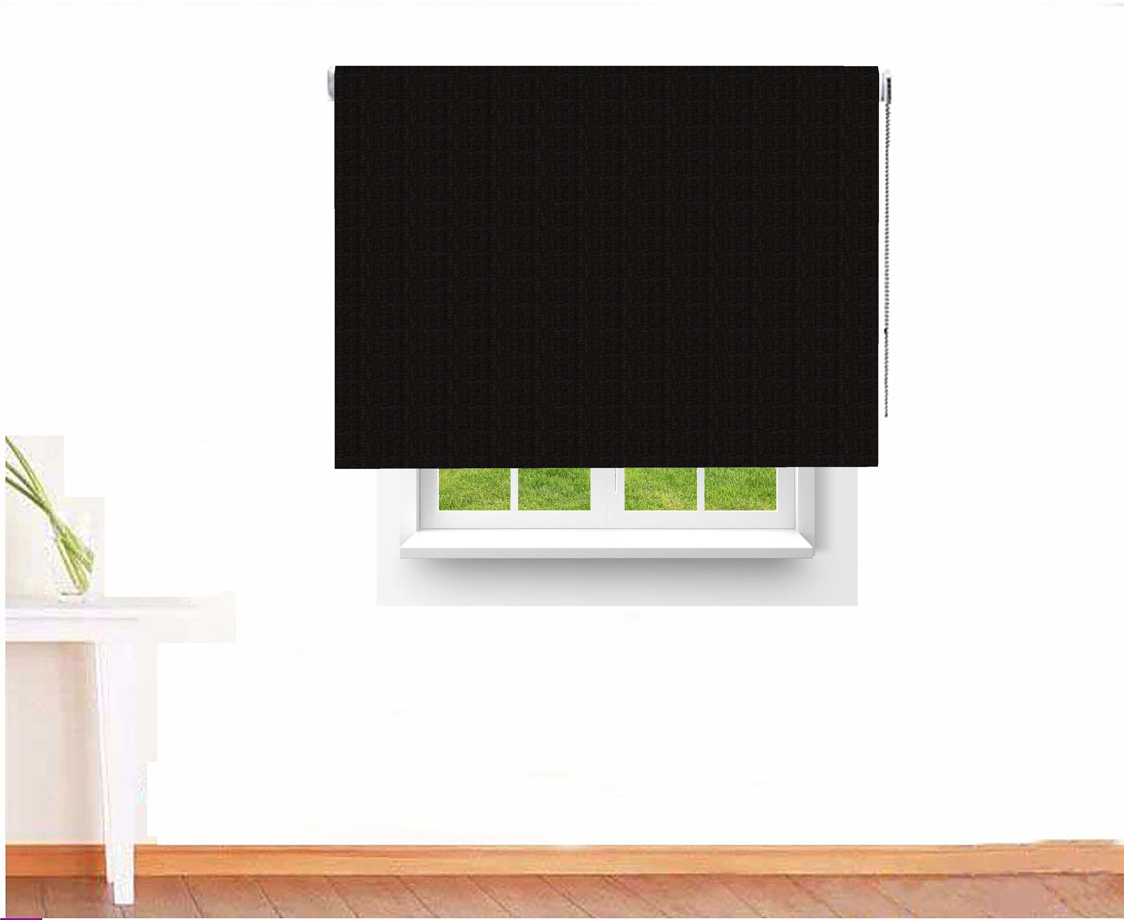 ESTOR ENROLLABLE OPACO SATURNO BLACK OUT COLOR NEGRO