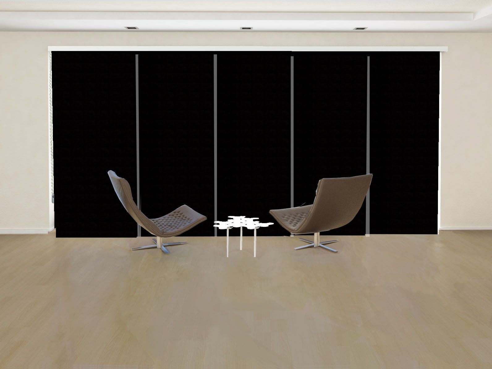 PANEL JAPONÉS OPACO SATURNO BLACK OUT COLOR NEGRO