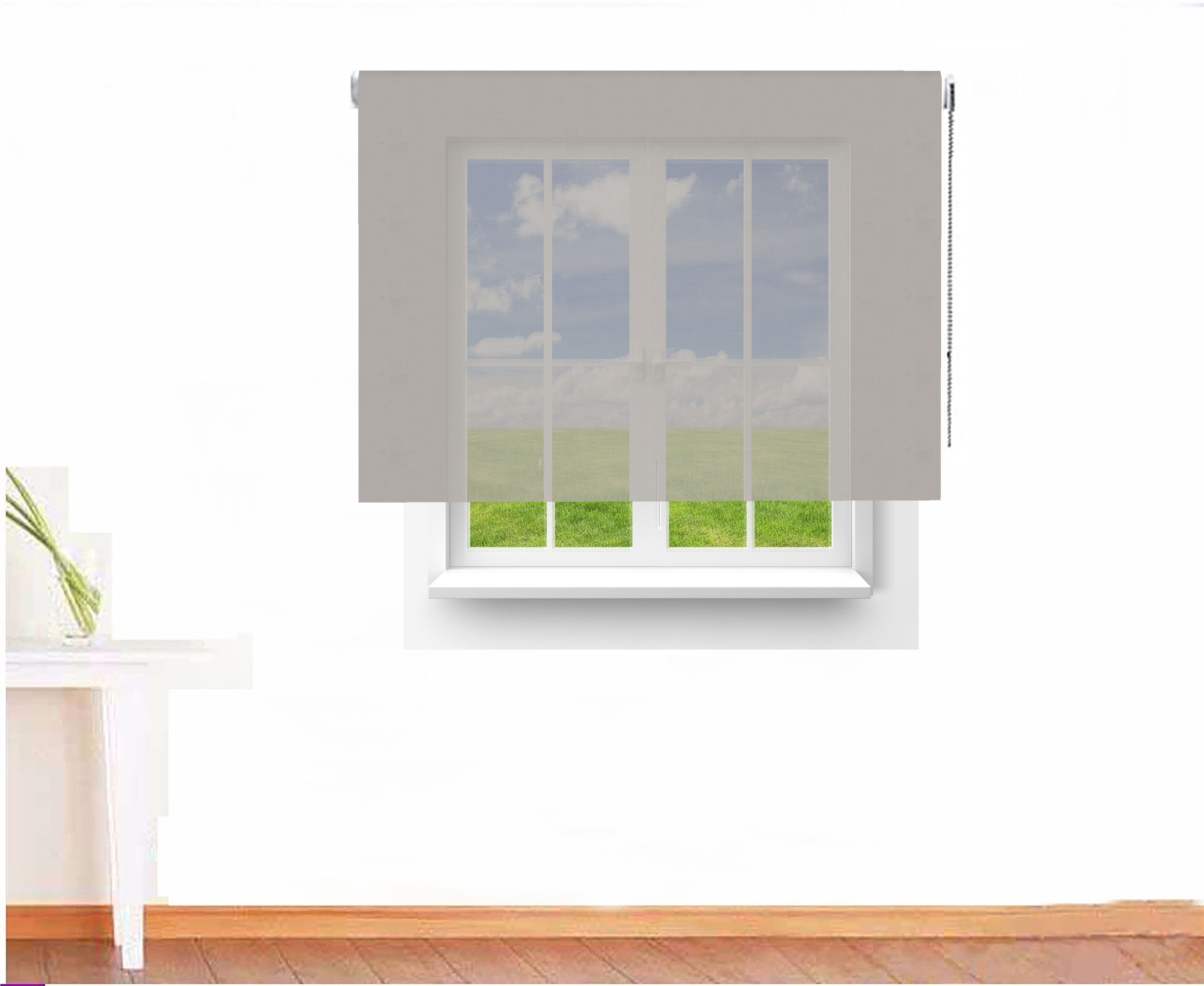 ESTOR ENROLLABLE SCREEN 5000 IGNÍFUGO COLOR GRIS PERLA GRIS PERLA
