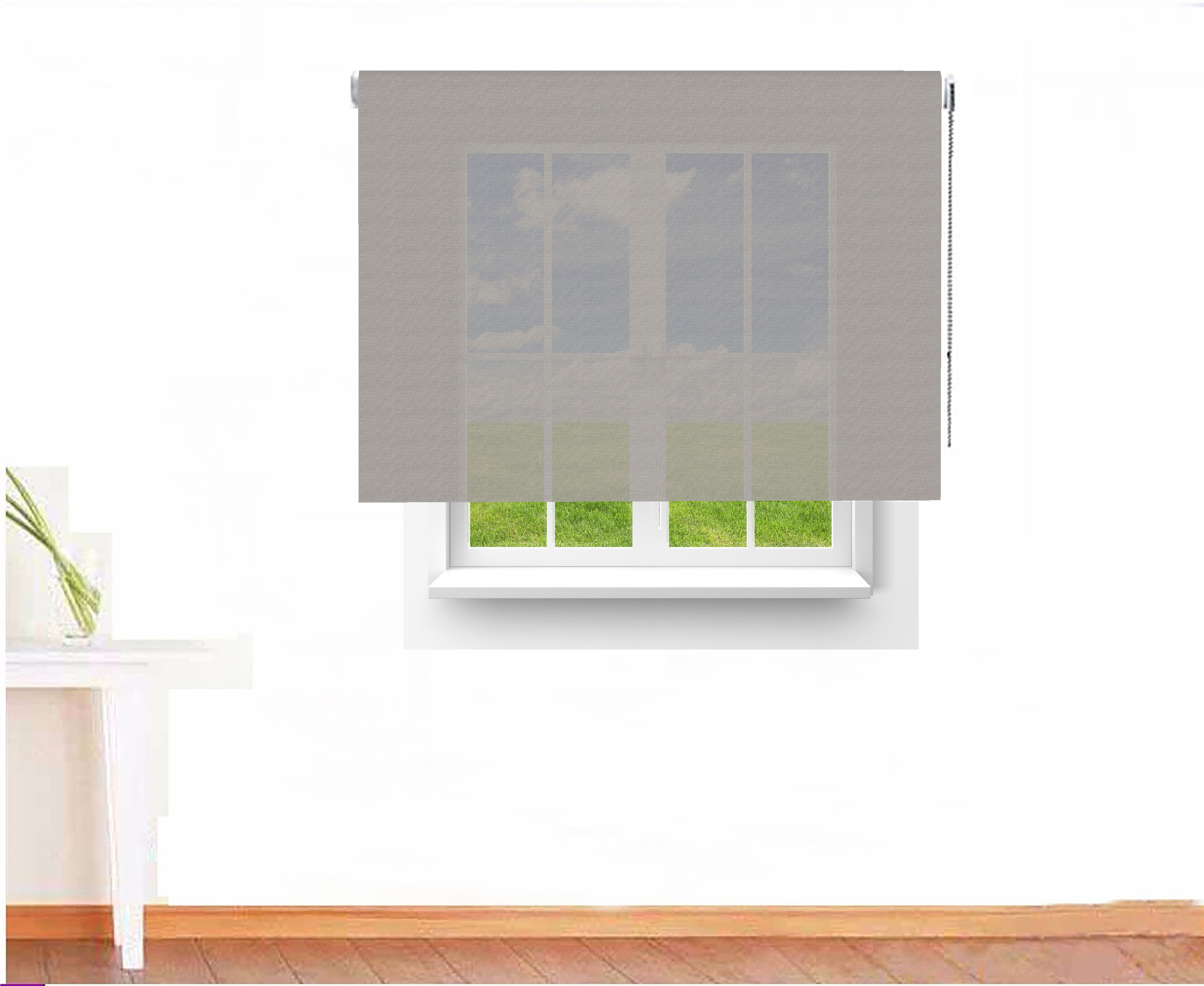 ESTOR ENROLLABLE SCREEN 6000 IGNÍFUGO COLOR GRIS PERLA GRIS PERLA