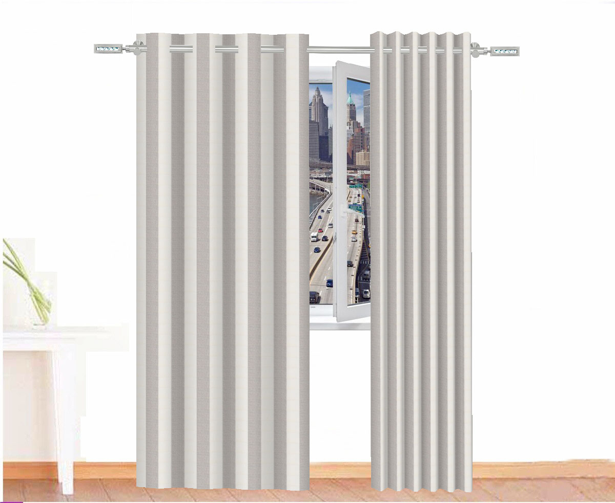 CORTINA DECORATIVA THOR COLOR BLANCO OCRE