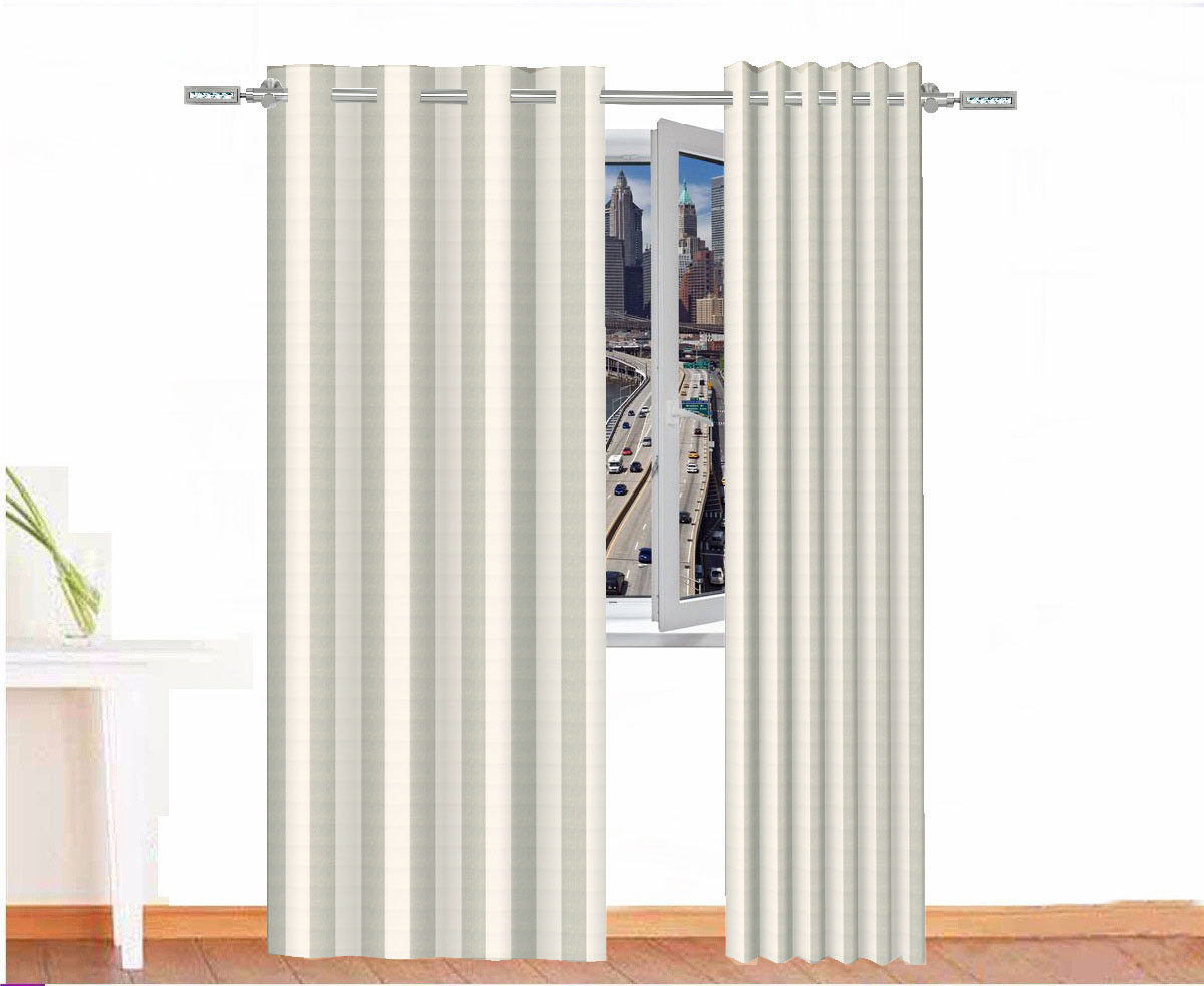 CORTINA DECORATIVA THOR COLOR BLANCO GRIS CENIZA