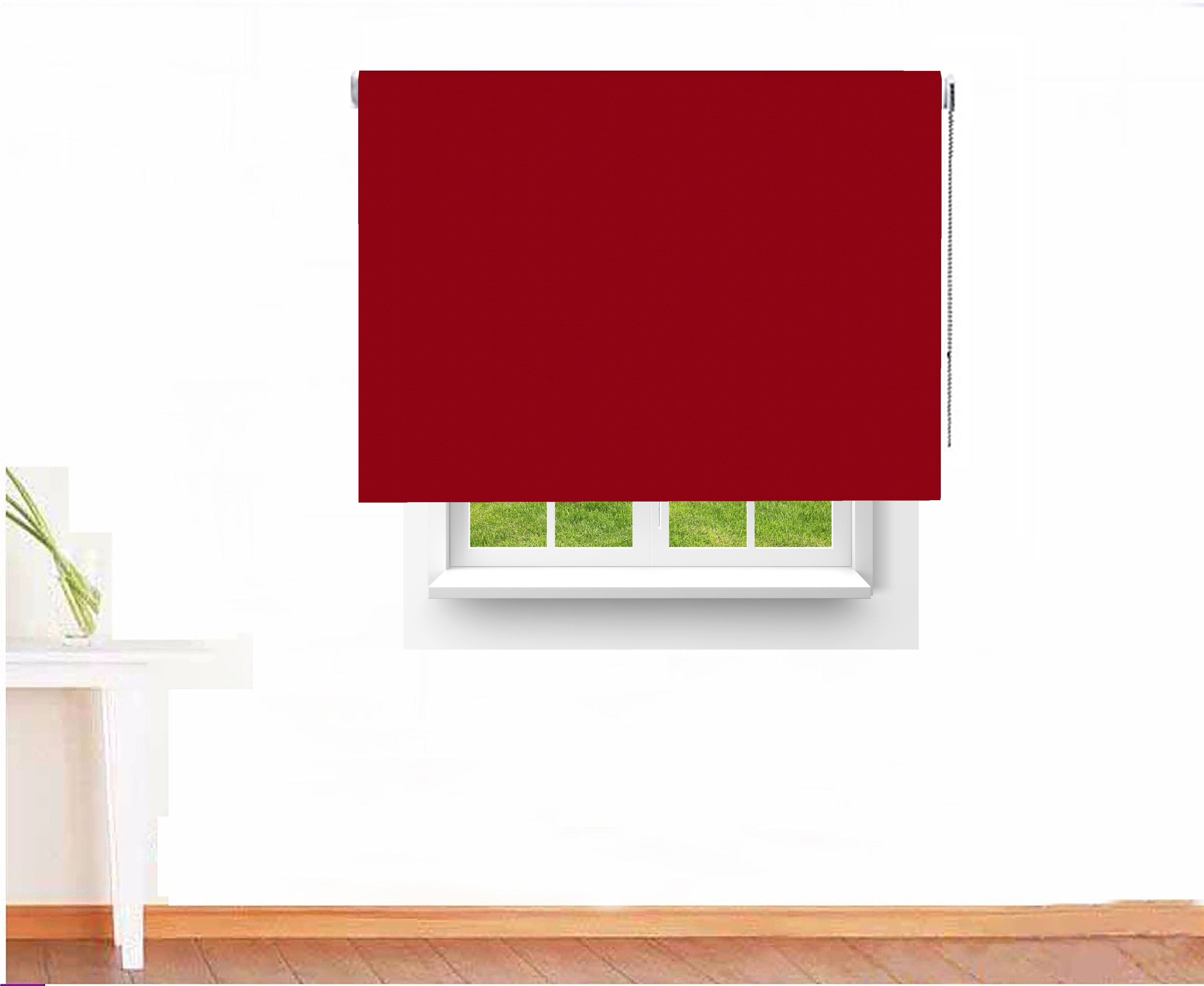 ESTOR ENROLLABLE OPACO ARTEMISA COLOR ROJO BURDEOS