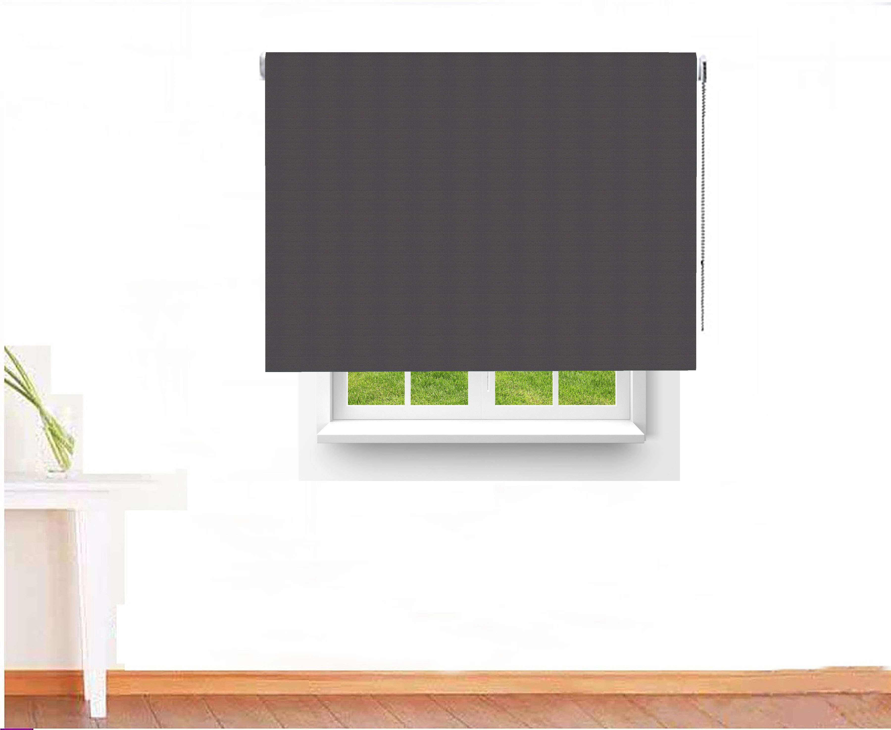 ESTOR ENROLLABLE OPACO C BLACK OUT COLOR GRIS BUJÍA