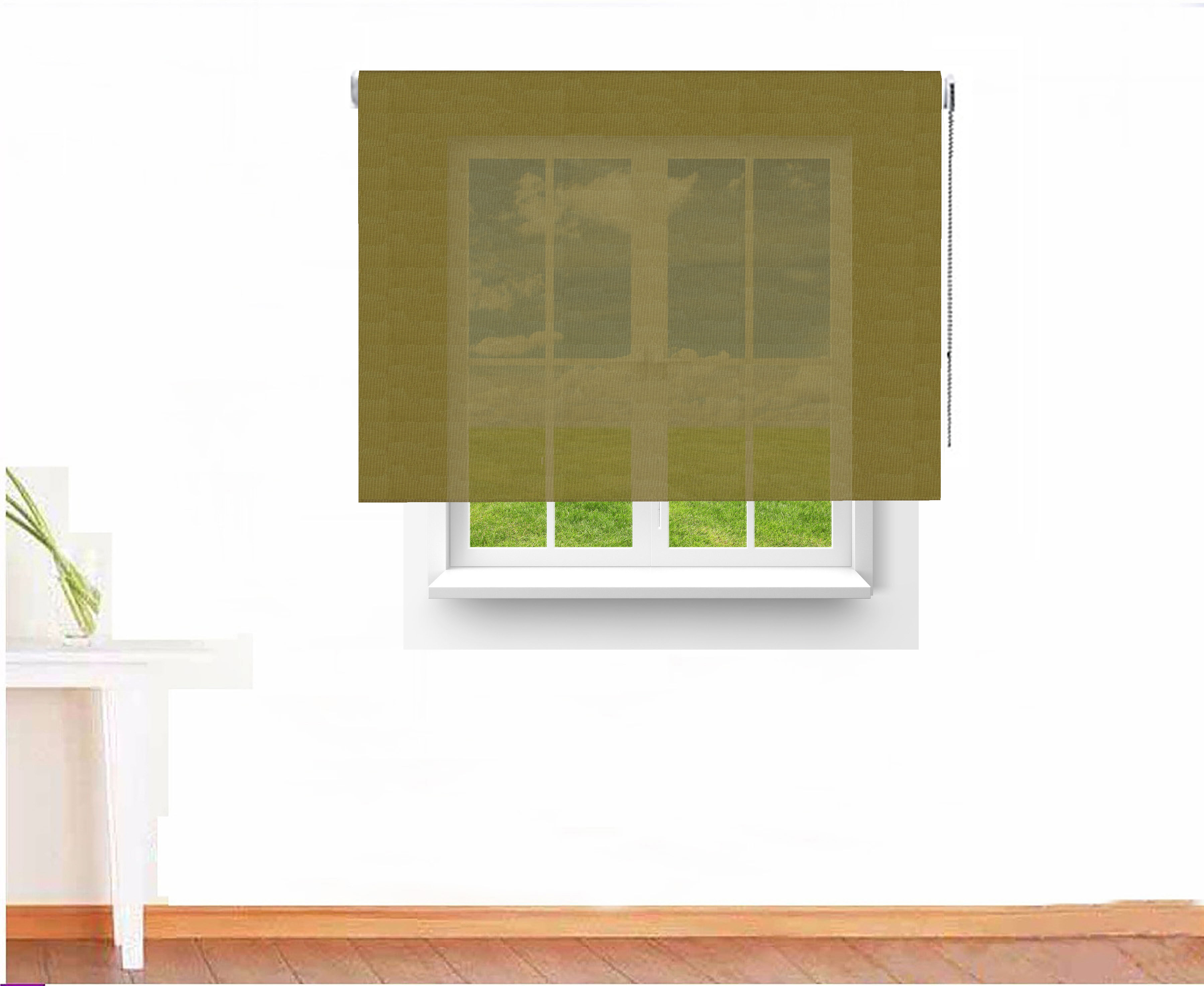 ESTOR ENROLLABLE SCREEN CRYSTAL IGNÍFUGO COLOR ORO
