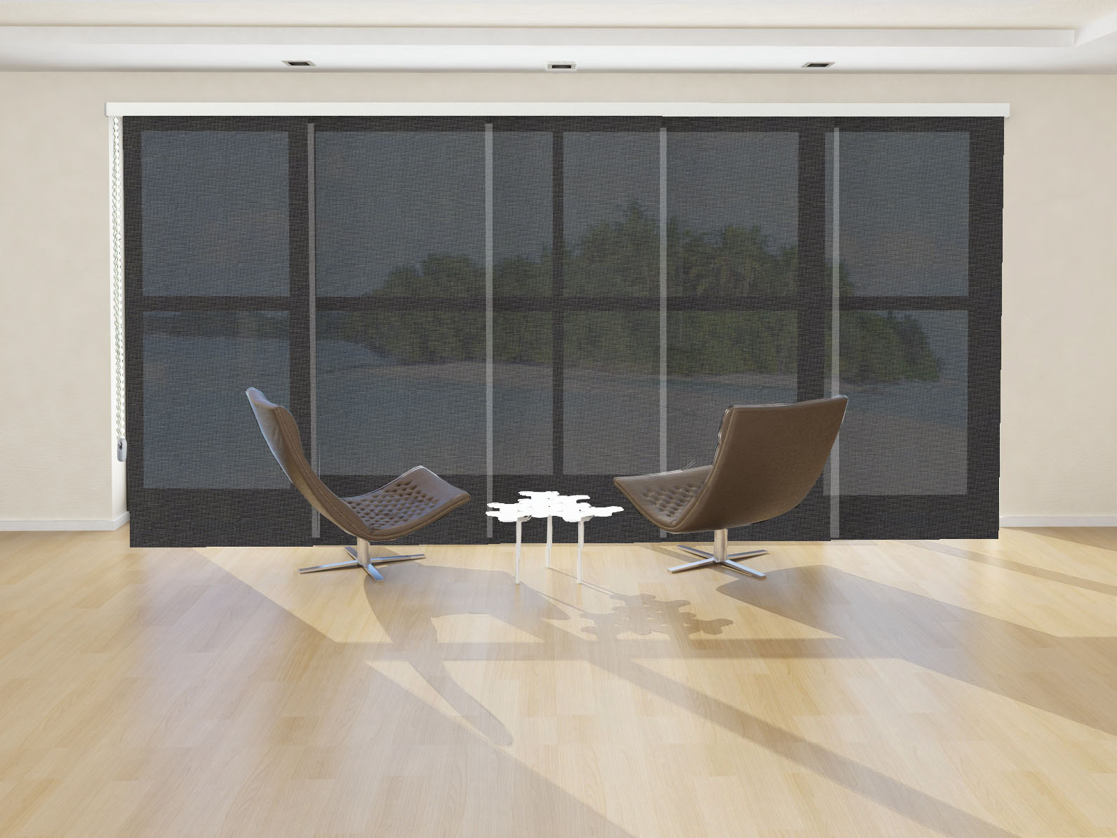 PANEL JAPONÉS SCREEN CRISTAL IGNÍFUGO COLOR NEGRO