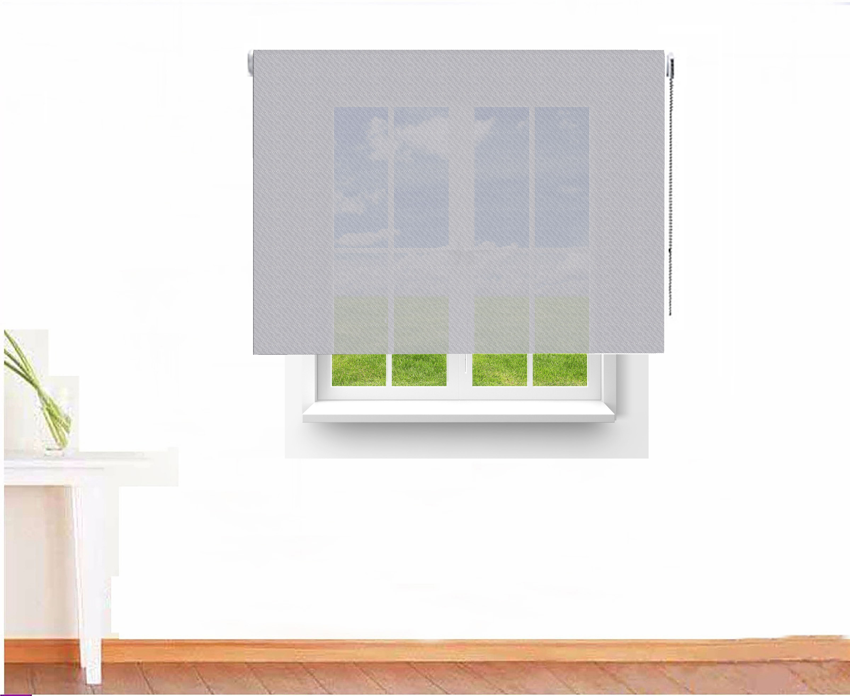 ESTOR ENROLLABLE SCREEN 6000 IGNÍFUGO COLOR GRIS OSCURO BLANCO