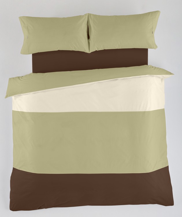 FUNDA NÓRDICA LISO50-50 TRICO MINIATURA COLOR CREMA-CAMEL-CAFE
