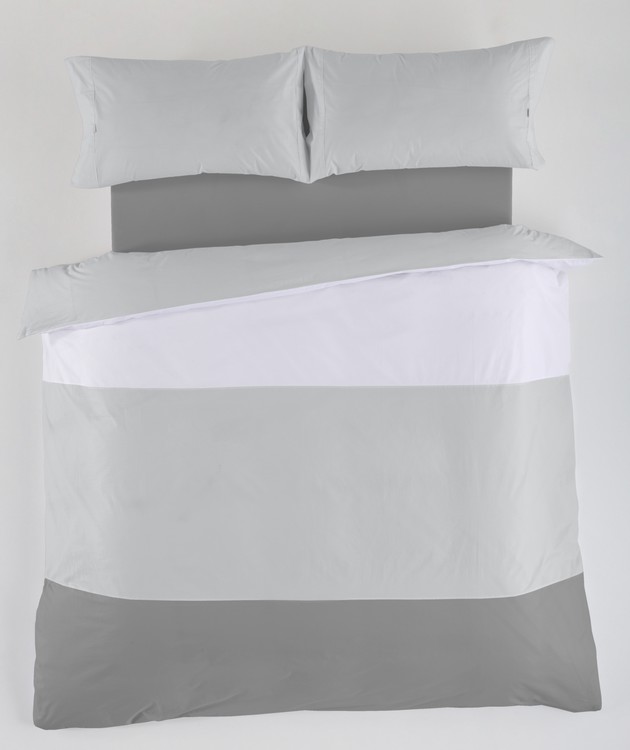 FUNDA NÓRDICA LISO50-50 TRICO MIN COLOR BLANCO-PERLA-PLOMO