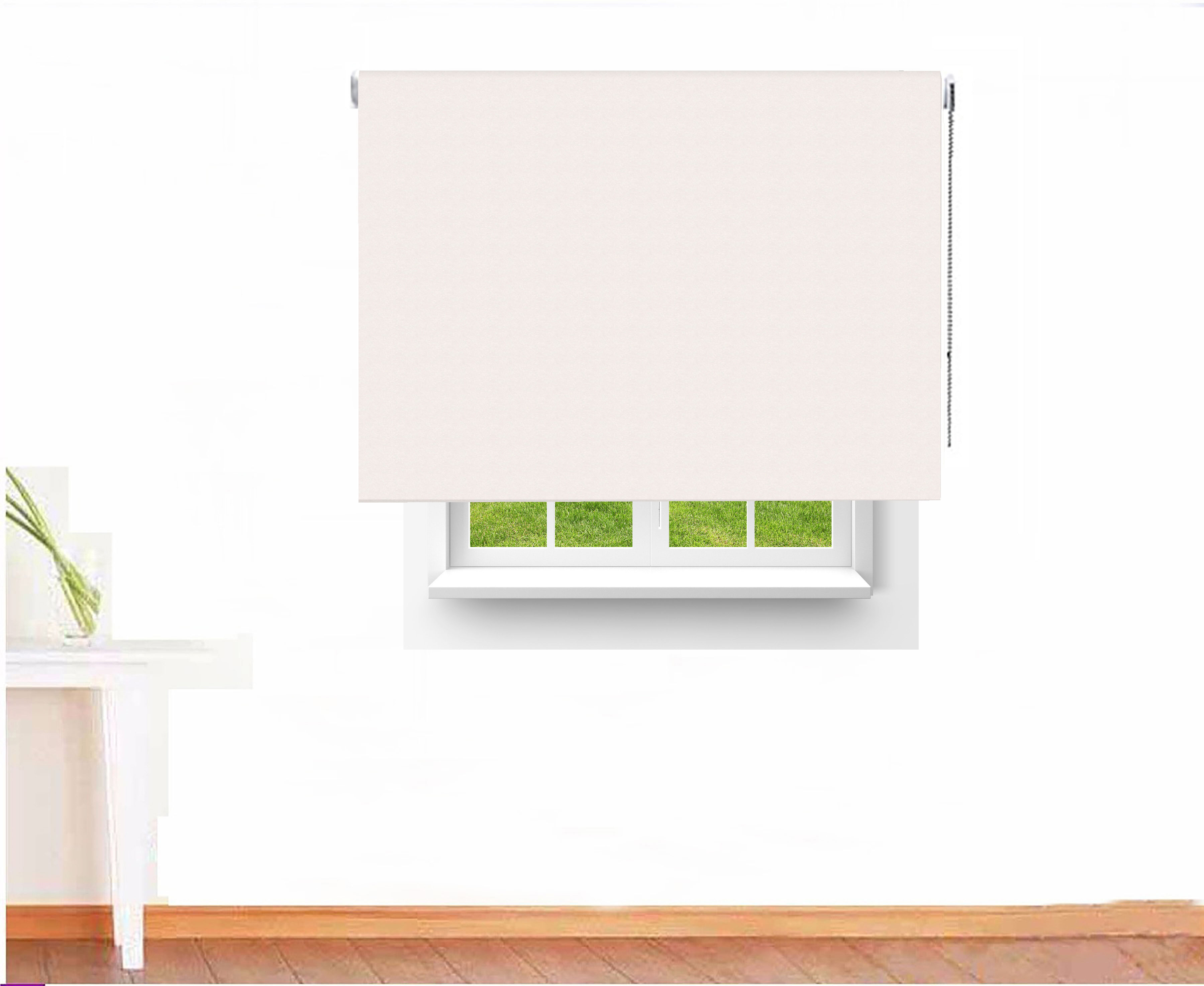 ESTOR ENROLLABLE OPACO JUPITER BLACK OUT COLOR BLANCO ROTO