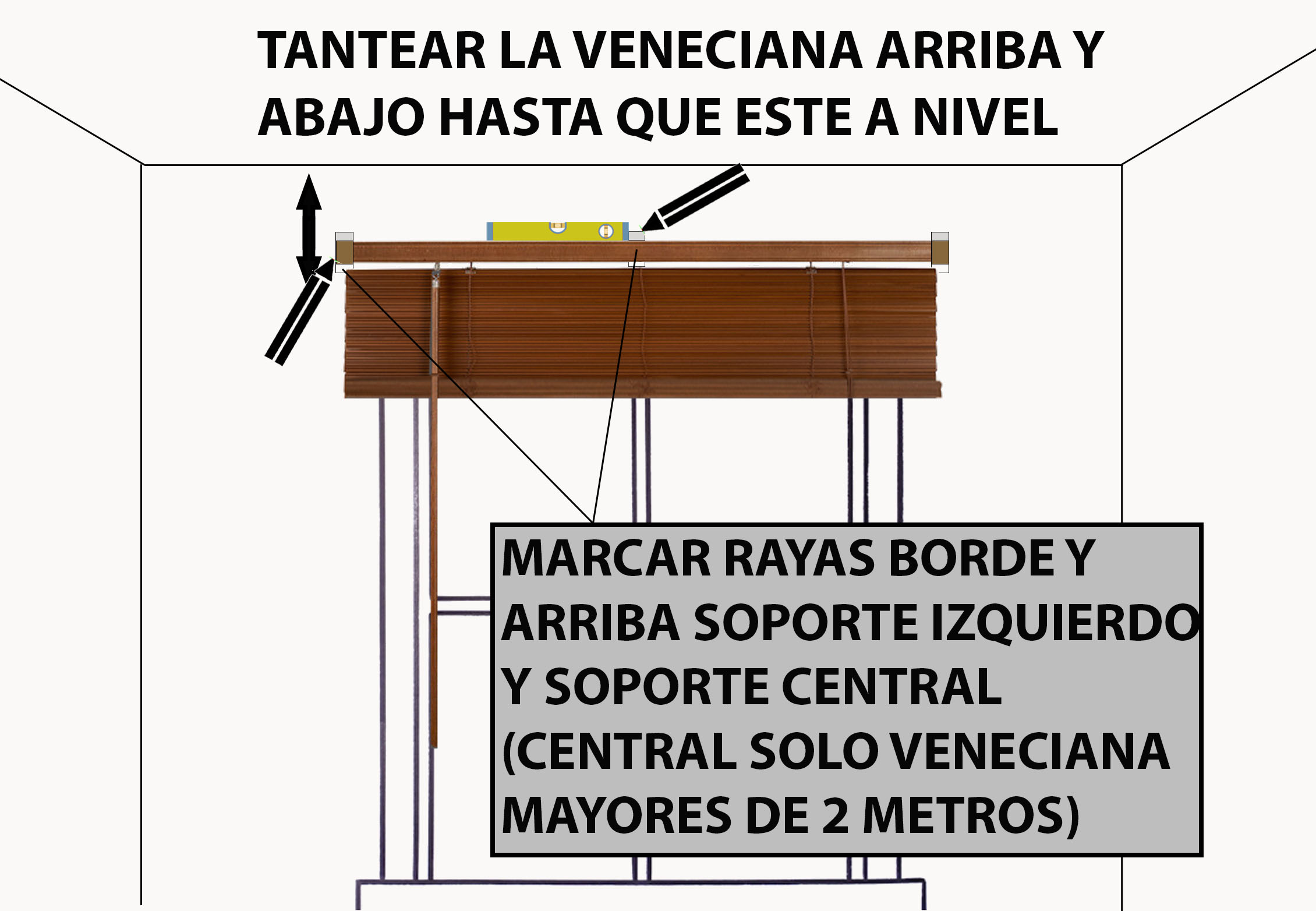CÓMO MONTAR PERSIANAS VENECIANAS DE MADERA EN LA PARED
