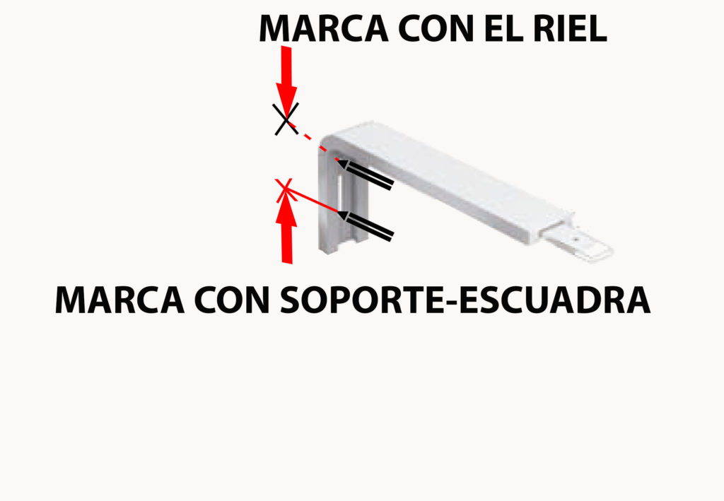 MARCAR SOPORTES ESCUADRA RIEL CORTINAS COMO MONTAR RIEL CORTINAS DE UN CANAL