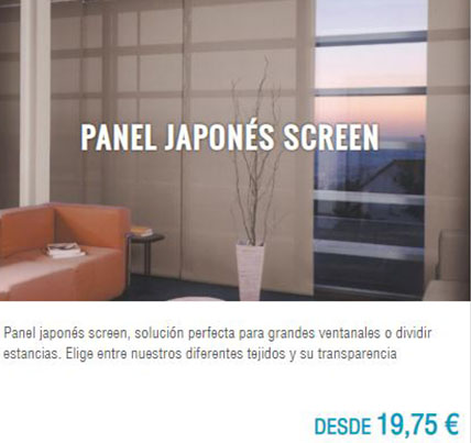 Cortinas y estores de rebajas