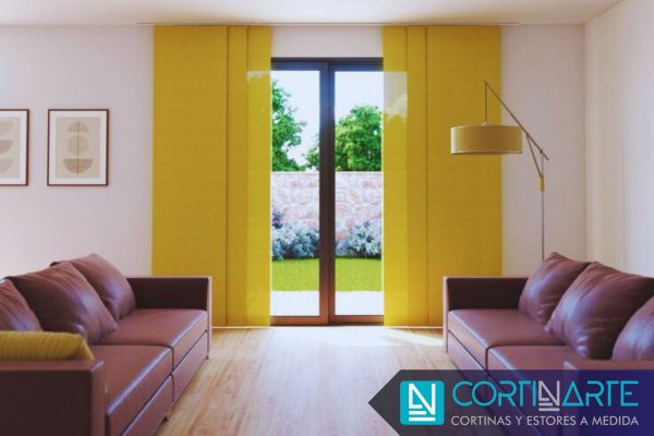 Paneles Japoneses para Interiorismo y Decoración tejido amarillo