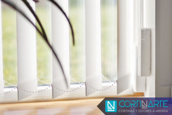 Cortinas de Lamas Verticales para Interiorismo blanco