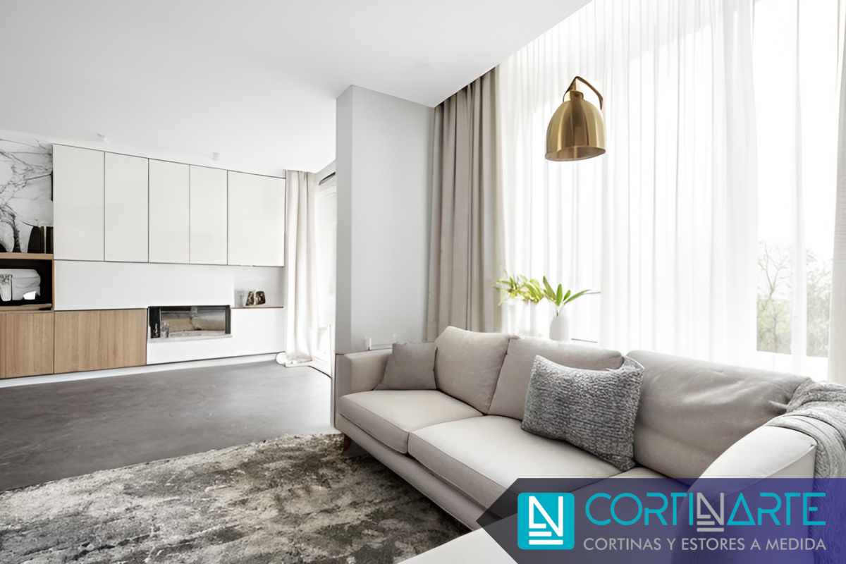 Cortinas en Decoración de Interiores Vanguardistas decorativas combinadas con visillo