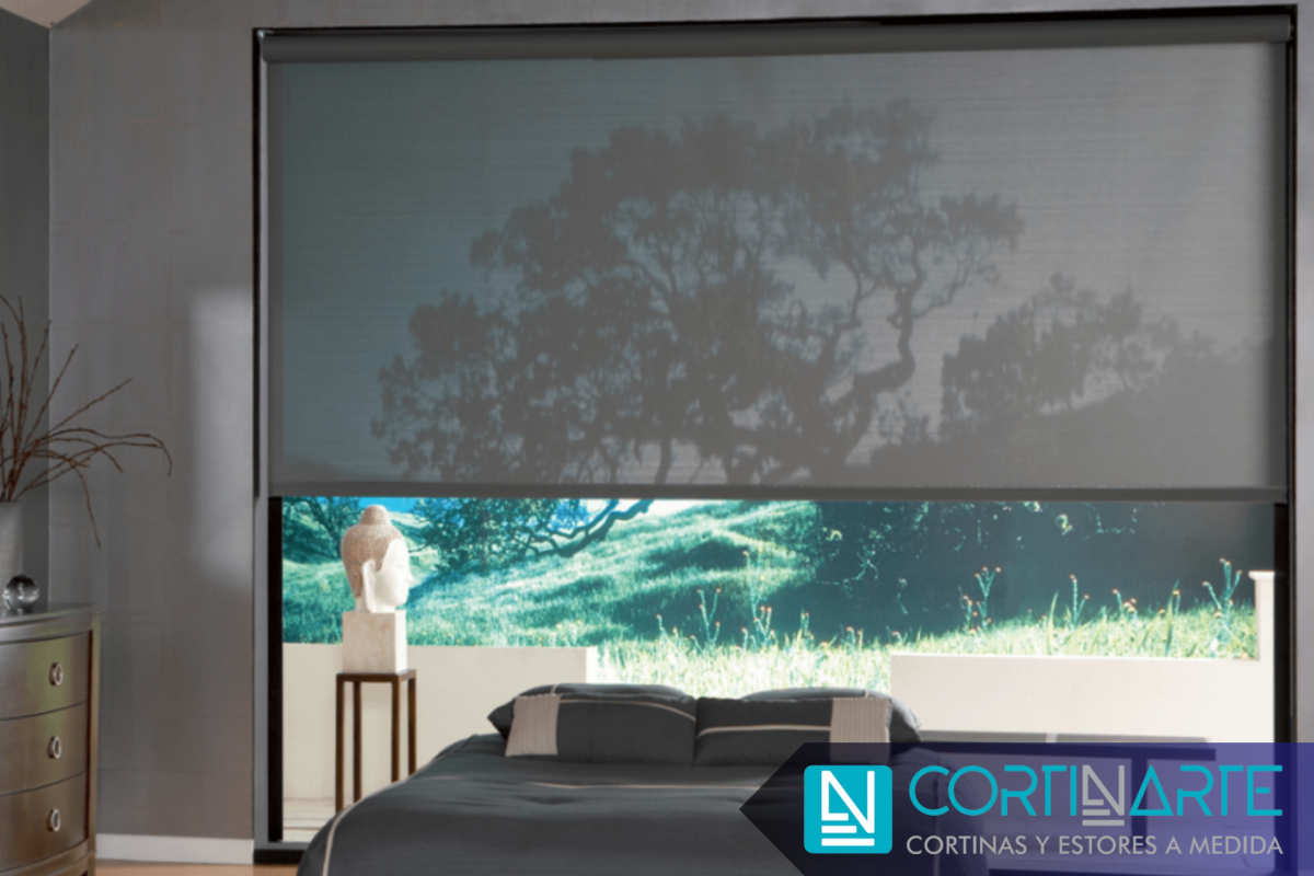 Estores Screen en proyectos de interiorismo dormitorio moderno