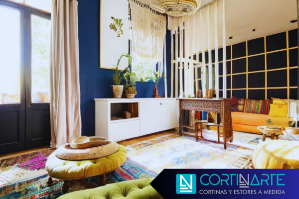 Cortinas y diseño de interiores Bohemio