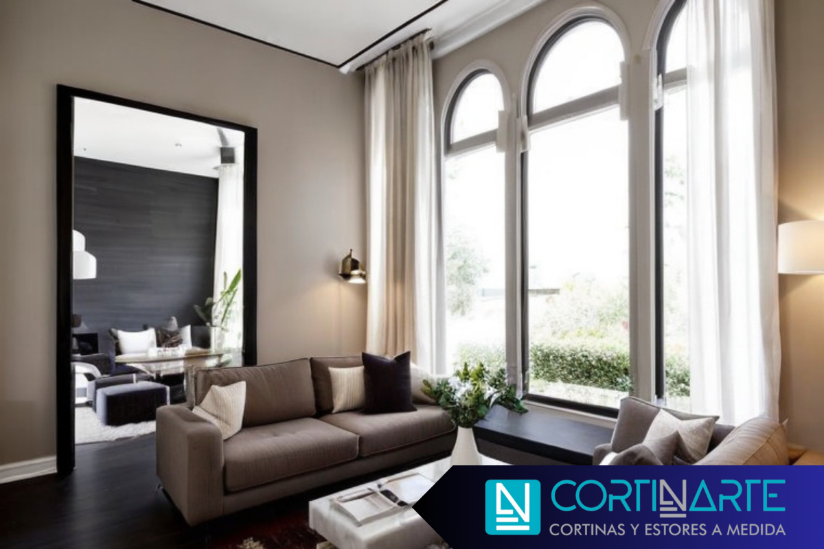 Cortinas motorizadas en interiorismo comedor
