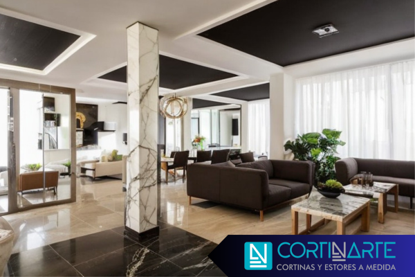 cortinas motorizadas en interiorismo