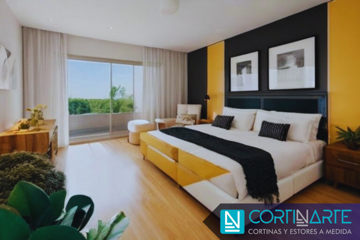 Cortinas modernas de estilo minimalista dormitorio moderno