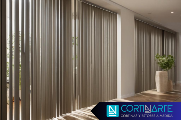 Cortinas verticales para interiores modernos