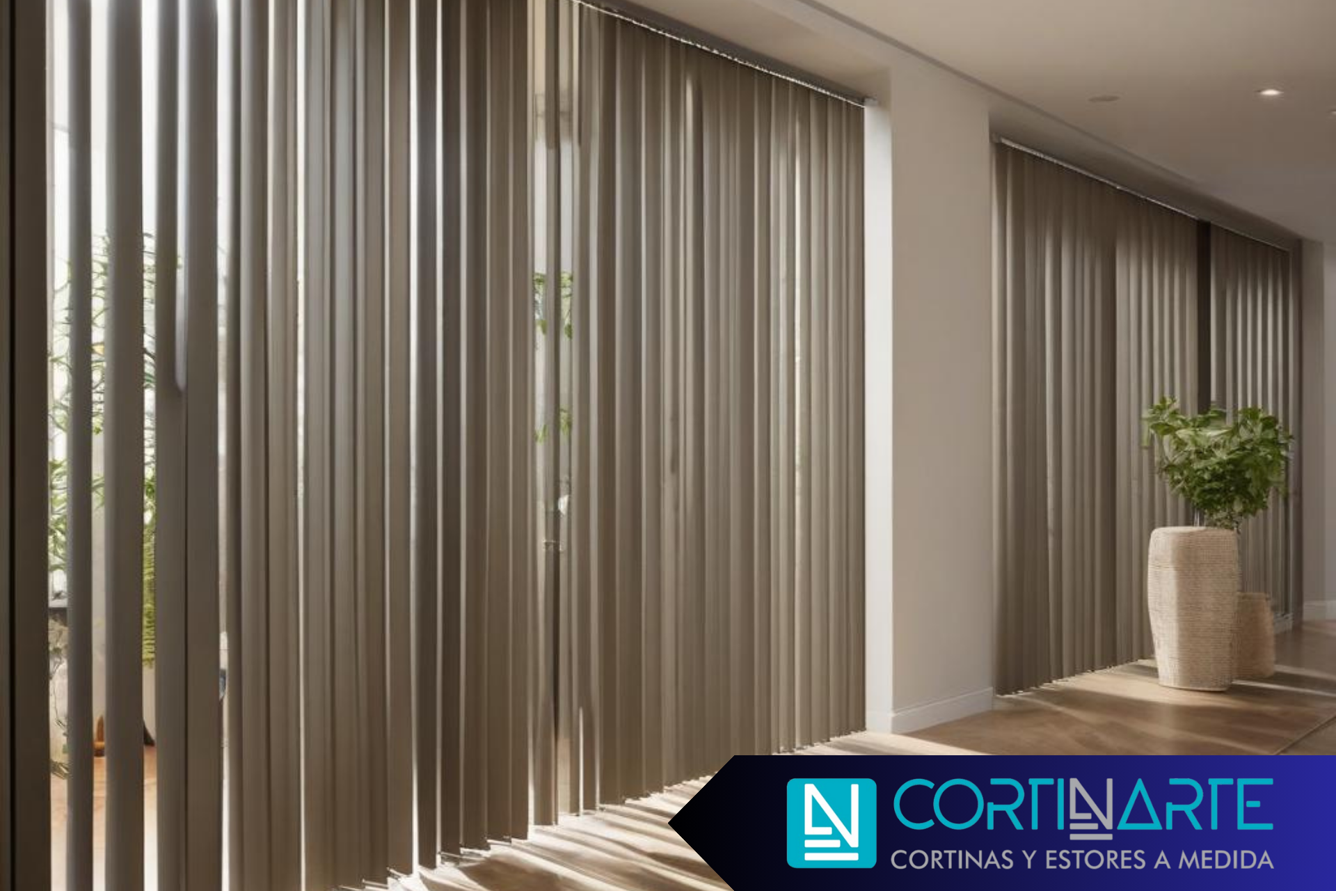 Cortinas verticales para interiores modernos