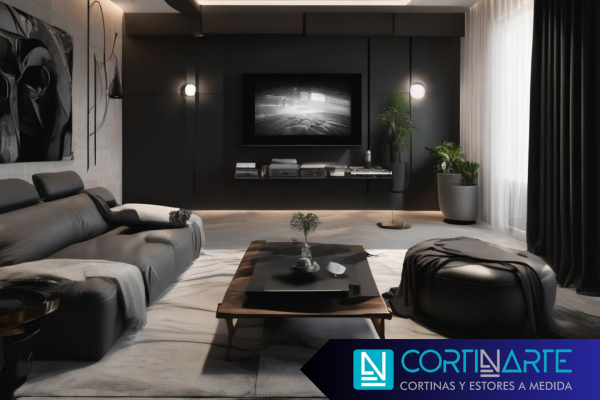 cortinas opacas en interiorismo