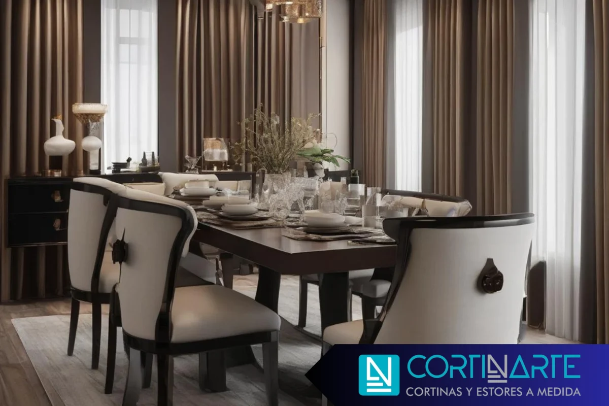 Cortinas Elegantes en Interiorismo comedor